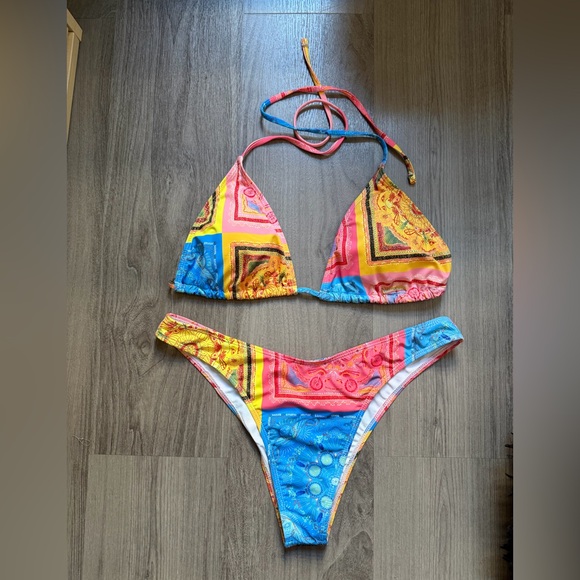 Colorful Triangle Bikini Set - Picture 1 of 1